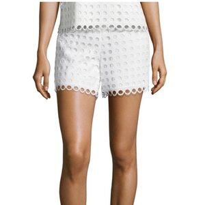 Catherine Malandrino White Eyelet Women Shorts 6